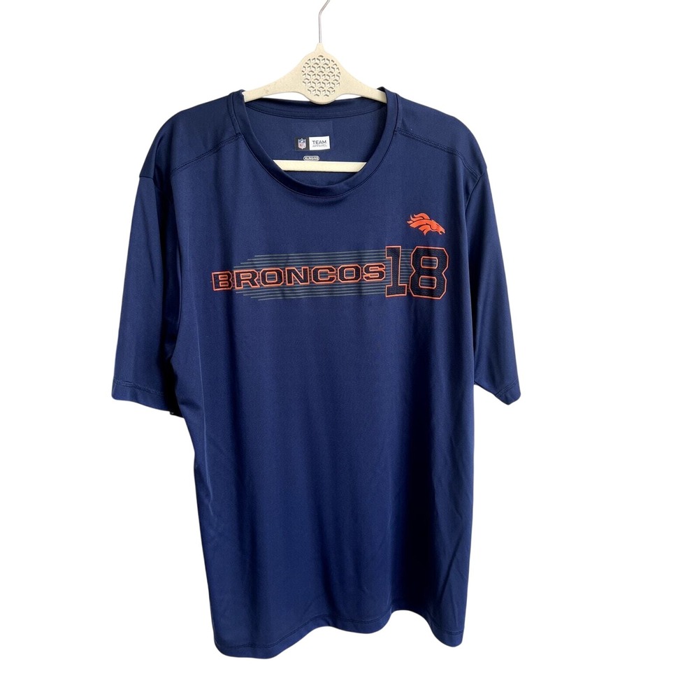 NFL Denver Broncos Team Apparel Performance #18 Payton Manning Shirt XL